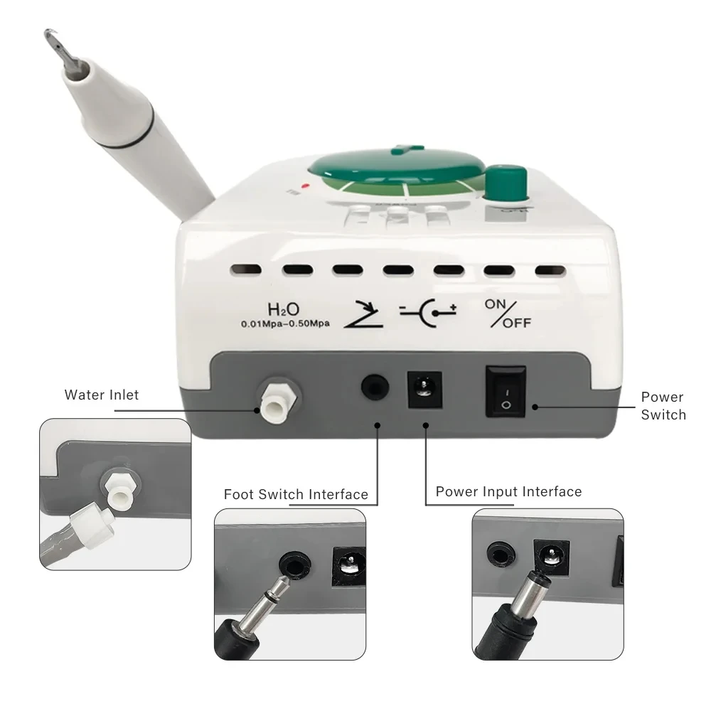 VRN K08B Dental Ultrasonic Scaler Handpiece Tips Teeth Whitening Piezo Tartar Removal Dental Cleaning Device fit woodpecker ems