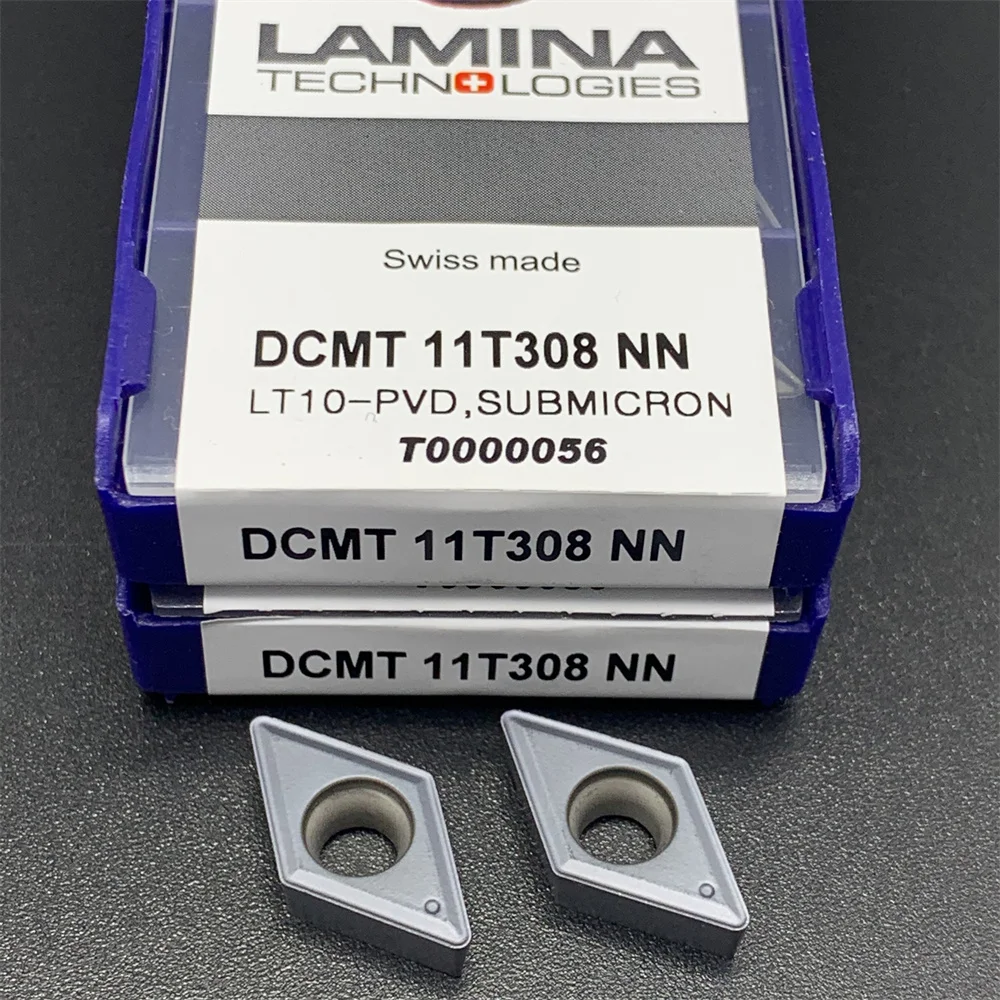 10pcs LAMINA DCMT 11T304 NN LT10 CNC 인서트 초경 밀링 인서트 DCMT11T304 NN LT10-PVD DCMT11T308 NN LT10-PVD