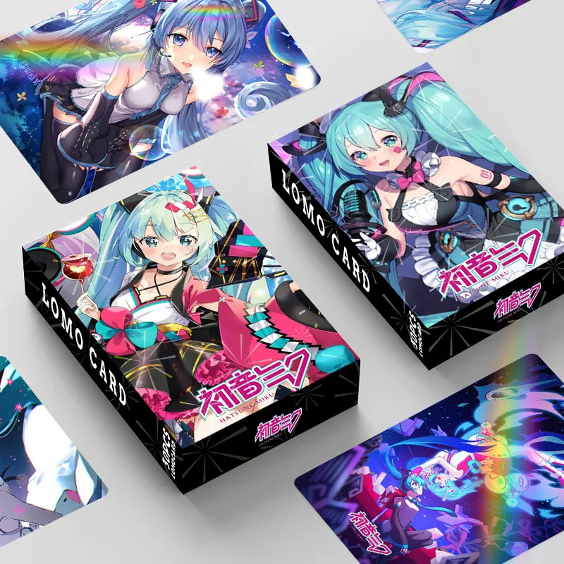 Hatsune Miku film and television peripheral two-dimensional laser card student cartoon cute postcard greeting card holiday gift