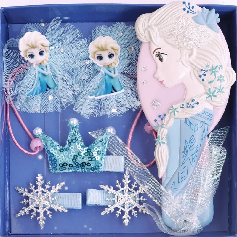 6pcs/Set Baby Hair Clips Cartoon Baby Headband Cute Cartoon Cosplay Frozen Elsa Girls Hairpin Barrettes Headwear Accessories