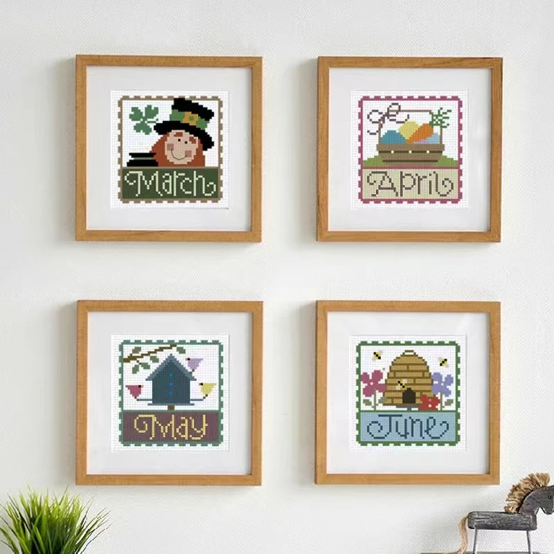 163 Homefun Cross Stitch Kit Package Greeting Needlework Counted Kits New Style Kits Embroidery On Sale Stich Set Hobby Cartoon