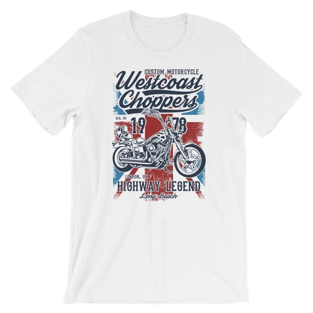 West Coast Choppers Übergroßes Unisex-T-Shirt aus Baumwolle im Y2K-Stil, kurz, weich, mit Grafikdruck, Rundhalsausschnitt, für Männer und Frauen, Streetwear, trendig, weich – Detail 6