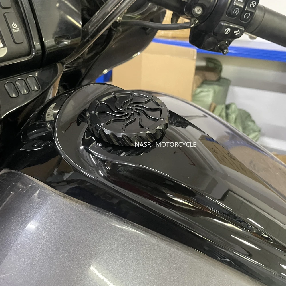 Motorcycle Aluminum Fuel Tank Cap Oil Tank Gas Cover For Harley Sportster XL883 XL1200 Dyna Softial CVO Road Glide Street Glide