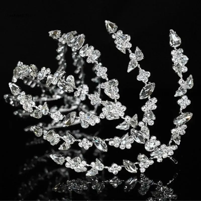 

Elegant Shinning Baroque Bridal Full Diamond Wedding Supplies