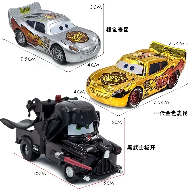 Lega Disney Pixar Cartoon Car Cars Gold Lightning Mcqueen Toys figurine Collection modello in metallo bambini ragazzi regalo di compleanno giocattoli