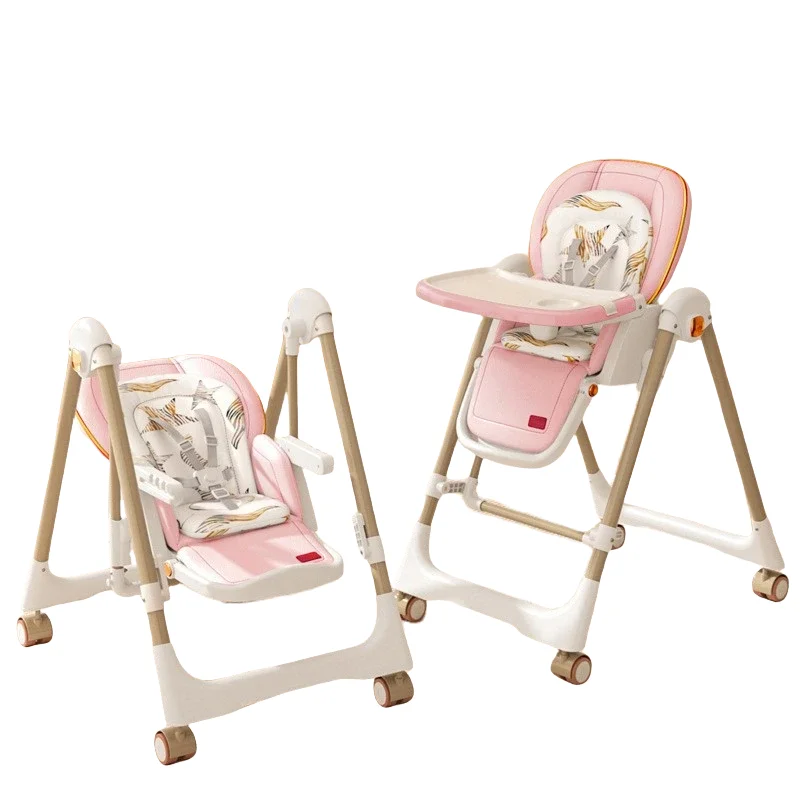 Baby Dining Chair 2 in 1 Multifunctional Baby Rocking Chair Portable Baby Dining Chair Adjustable Height and Backrest