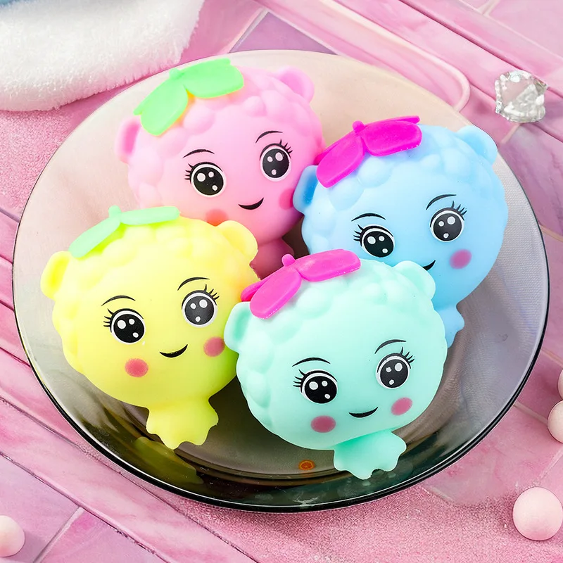 New Kids Bread Colored Grape Doll Pinching Joy Cute Cartoon Release Ball Slow Rebound Flour Stress Relief Toy Adult Gift