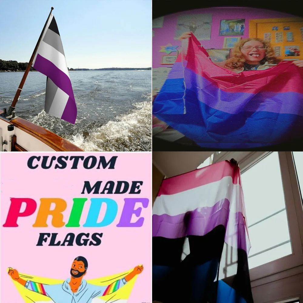 90x150cm LGBT Genderqueer Genderfluid Bisexual Transgender Pansexual Asexual Pride Flag