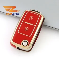 TPU Car Key Case Cover Bag for VW Bora Polo Tiguan Jetta Passat B5 B6 B7 Golf Beetle for Skoda Octavia Shell Fob Holder