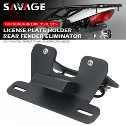 License Plate Holder For HONDA XR190L XR150L XR125L XR 190L 150L 125L Motorcycle Fender Eliminator LED Light Tail Tidy Bracket