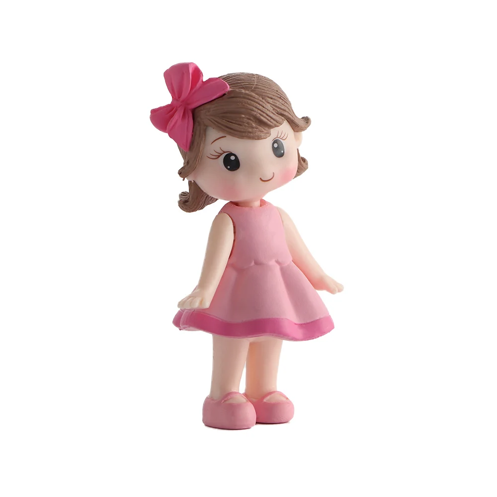 Happy Girl Ornaments Little Princess  Gifts Bakeware Figurine Cake Decorating Tools Cake Topper Miniatures