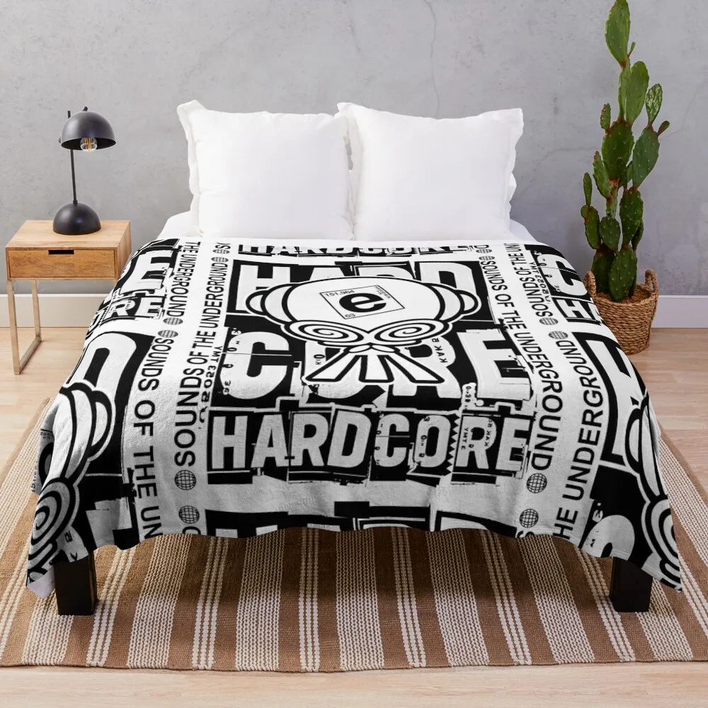 HARDCORE Throw Blanket Vintage Soft Big Picnic Thins Blankets