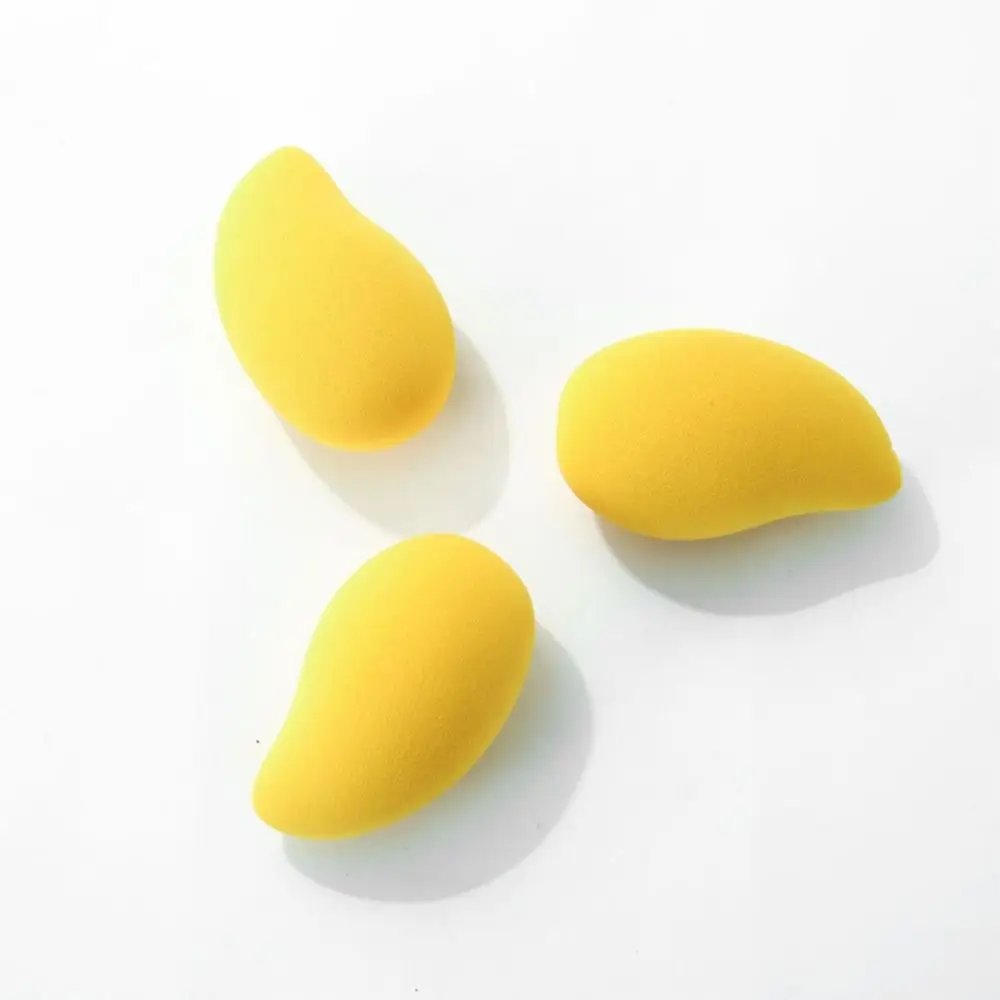 3pcs Mango Shape Air Cushion Powder Puff Face Concealer Hide Pores Make Up Sponge Thickened Soft Cushion Puff Beauty Cosmetic