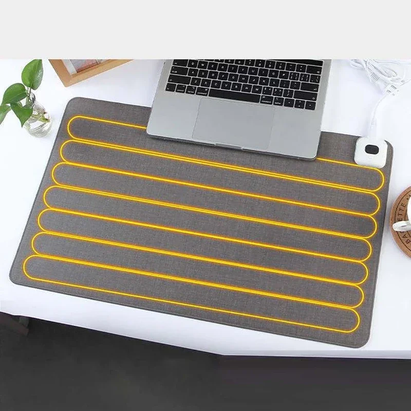 Electric Heating Mouse Pad Table Mat Display Temperature Heat Mouse Pad Keep Warm Hand For Office Computer Desk Keyboard Winter