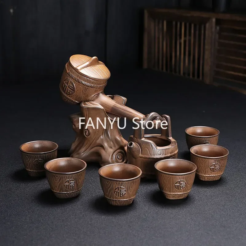 

Porcelain Kung Fu Tea Set Complete Set Luxury Automatic Afternoon Gaiwan Tea Set Portable Juego De Te Chinese Porcelain AB50TS