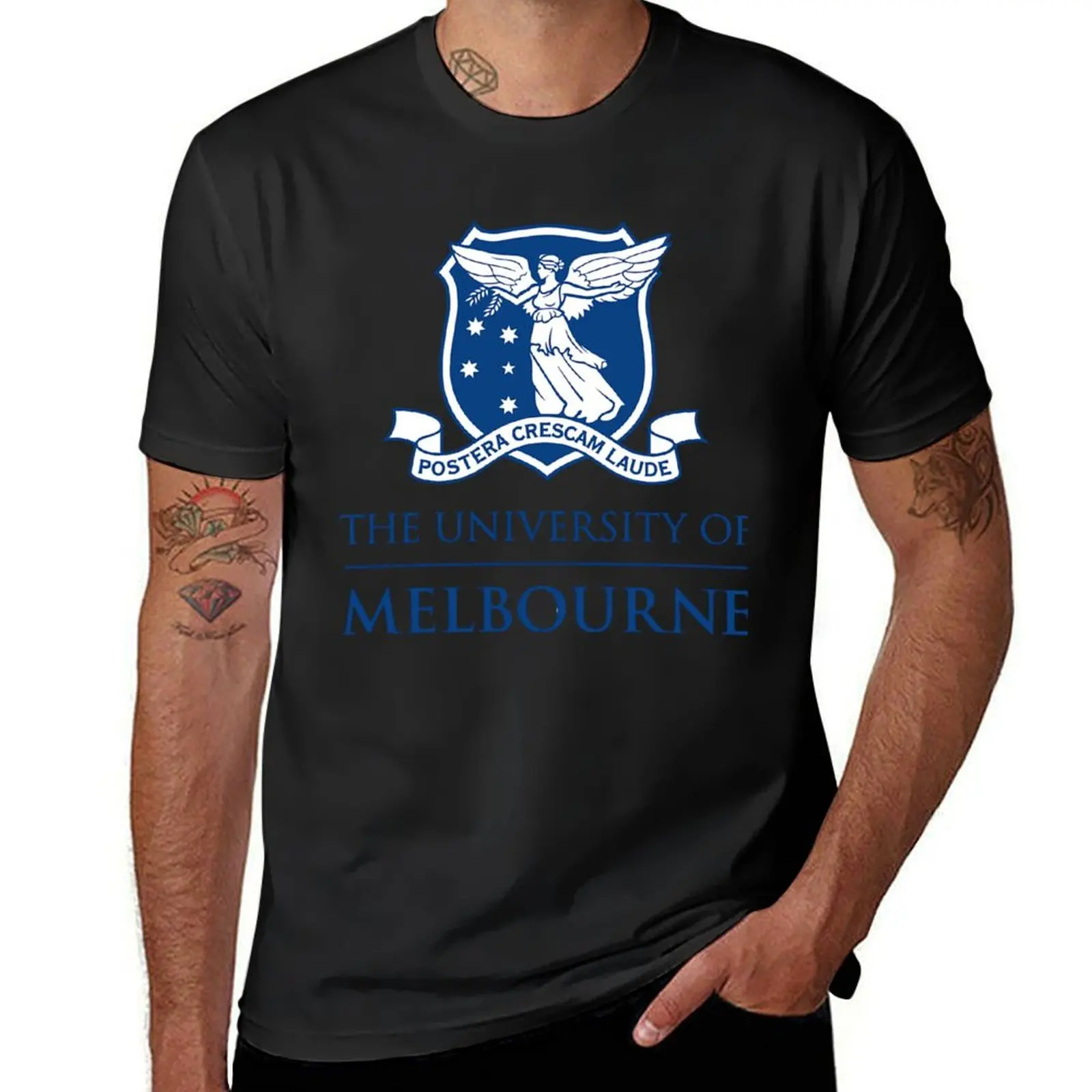 Melbourne T-Shirt tops plain kawaii clothes blacks plain black t shirts men