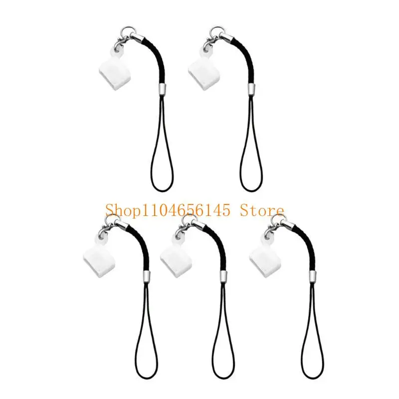 

652F Flexible Silicone USB Stick Case with Comfortable Neck Strap Unisex Silicone USB Thumb Drive Protector with Lanyard