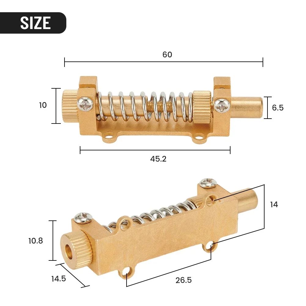 Hot SaleElectric Guitar Brass Tremolo Bridge Stabilizer Stopper Stabilizing Device Arming Adjuster Tremsetter Style Guitar Parts