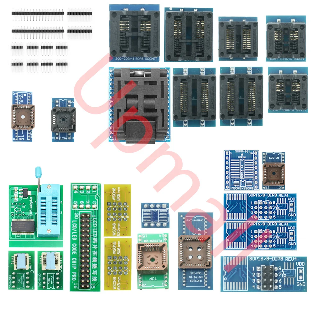 2023 XGecu T48 (TL866-3G) 30 Adapter For T48 Programmer Support 31000+ ICs for SPI/Nor/NAND Flash/EMMC BGA/TSOP/SOP/PLCC