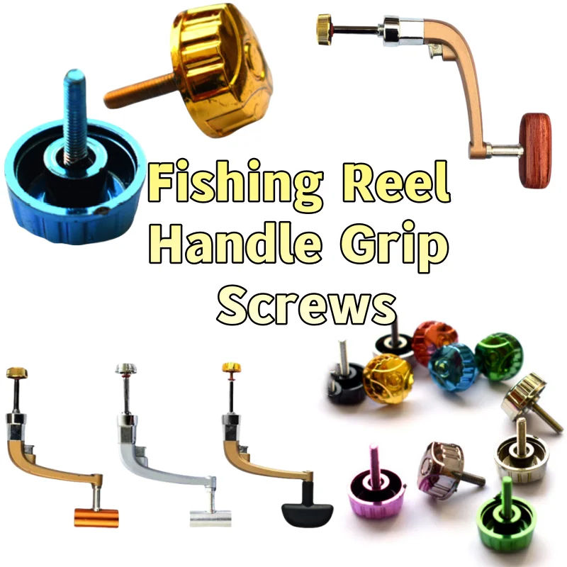 1Pc Fishing Reel Handle Grip Screw Nut Colored Joystick Screw Rotating Reel Rocker Arm Cover Handle Screw Fish Gear Accessories