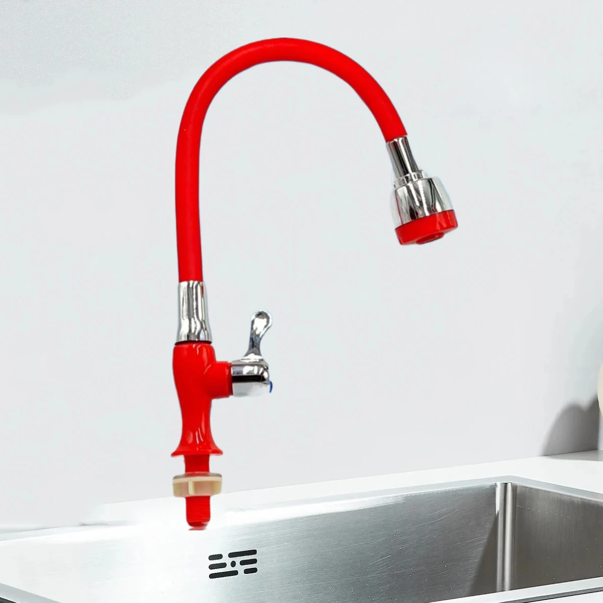 

New Colorful Faucet 360°rotation Universal Pipe Kitchen Faucet Washbasin Sink Single Cooling Tap Vertical Faucet Universal Hose