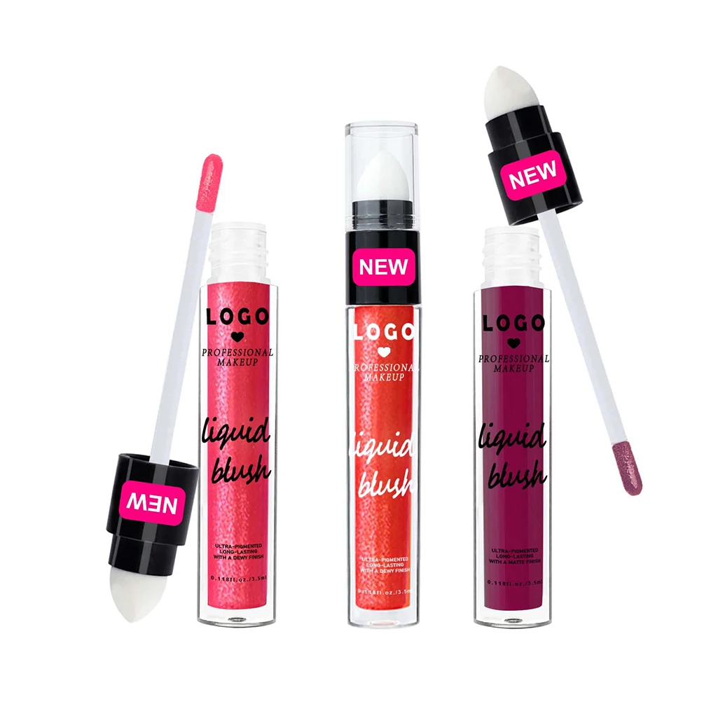 5ml Private Label Liquid Blush Custom Logo Waterproof Non-fading Rouge Pearlescent Natural Matte Pigment Bulk Face Makeup Vegan