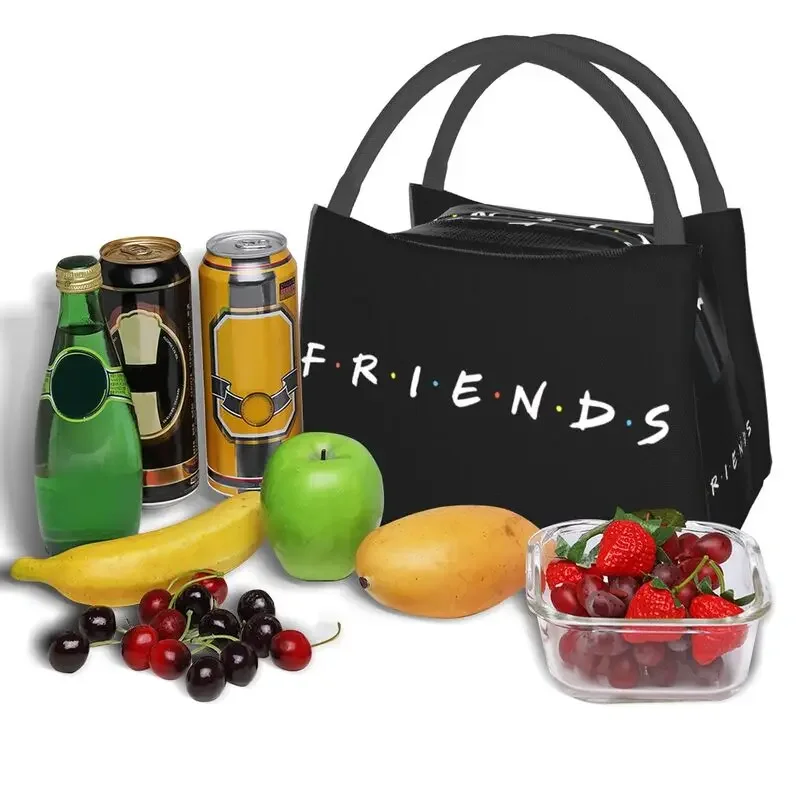 Friends Funny Quote Thermal Insulated Lunch Bags Women TV Show Portable Lunch Container for Work Travel Storage Meal Food Box