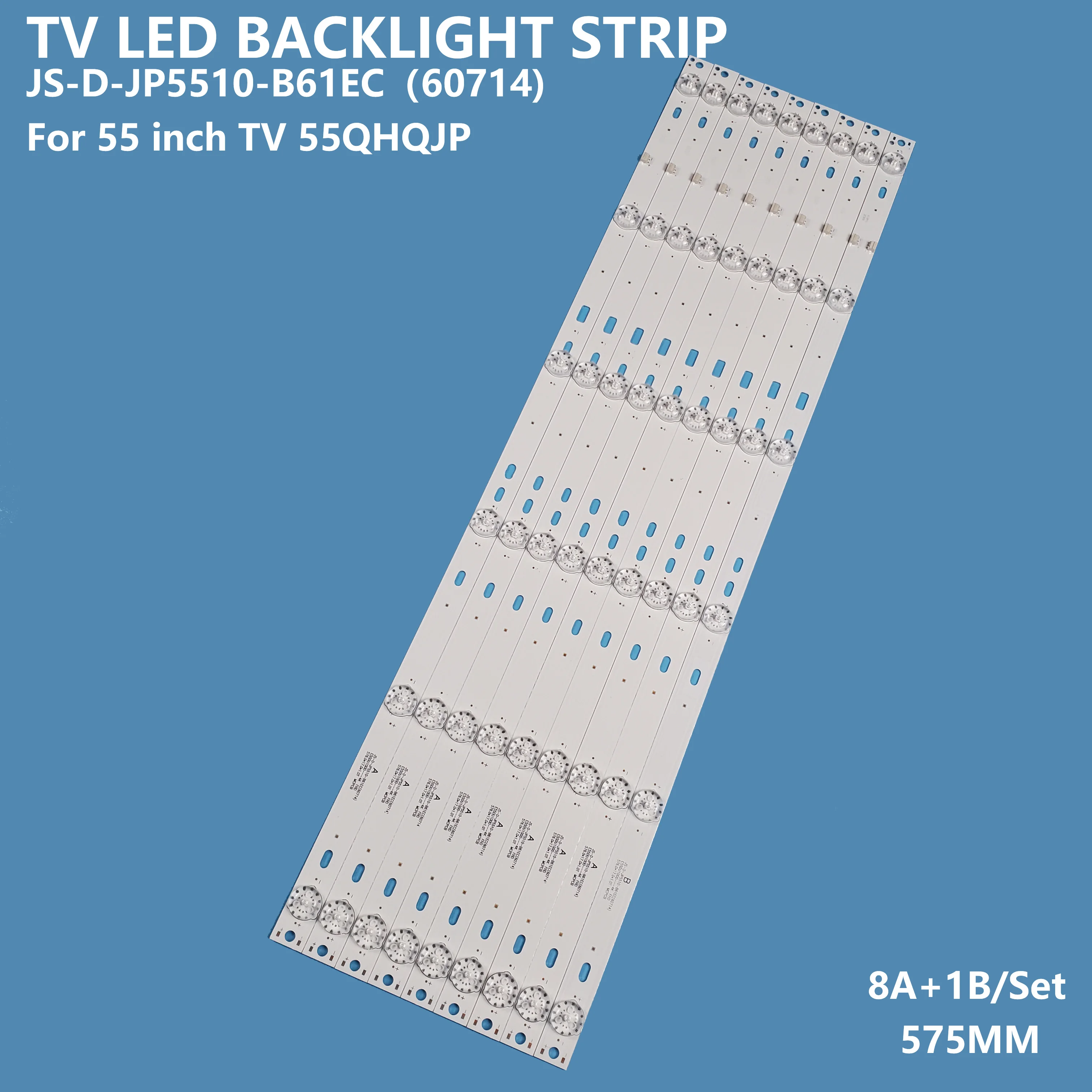 LCD TV Backlight Strip JS-D-JP5510-A61EC Baru untuk MBI 55QHQJP