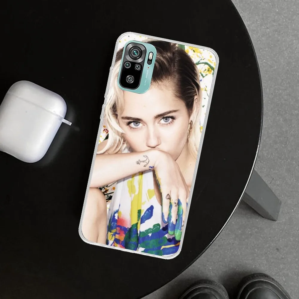 Cool Miley Cyrus Mobile Cell Phone Case for Xiaomi 13 Lite 12 11T 10 9 Redmi Note 12 11 10 10S Pro 9 9A 8 Clear Cover Funda