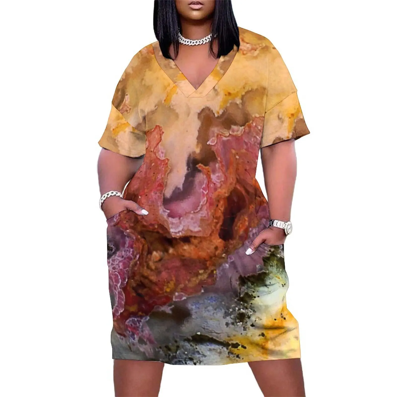 Xenolabia (Plume Agate) Loose Pocket Dress ladies dresses for special occasion dresses for woman