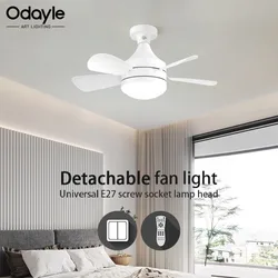 LED Ceiling Fan Light 85-265V with Remote Control Adjustable Brightness Indoor Lighting 30W 60W Living Room Balcony Lighting