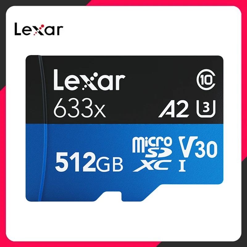 Карта Micro SD Lexar 633x, 32 ГБ, 32 ГБ, 128 ГБ, 256 ГБ, 512 ГБ