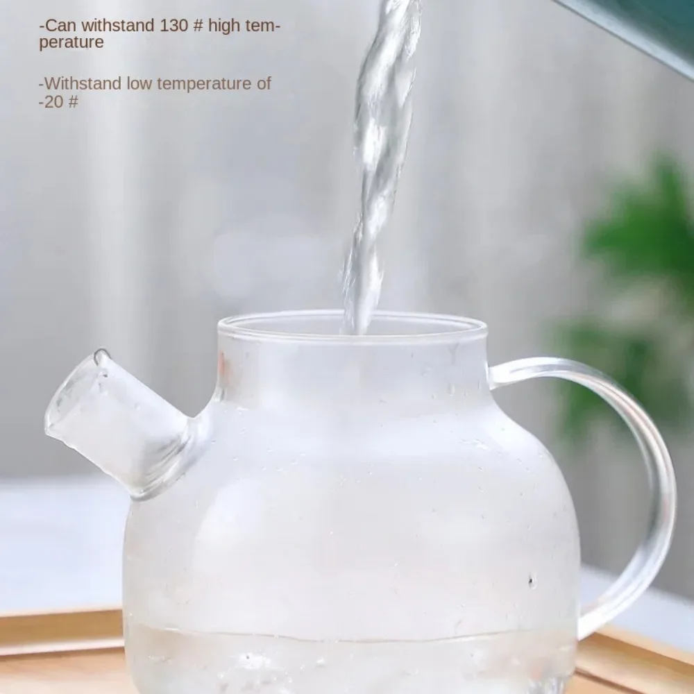 

New 1000 /1500ml Glass Teapot Thickened Clear Kettle Teaware Stainless Steel Infuser Heat Resistant Tea Pot For Making Coffee