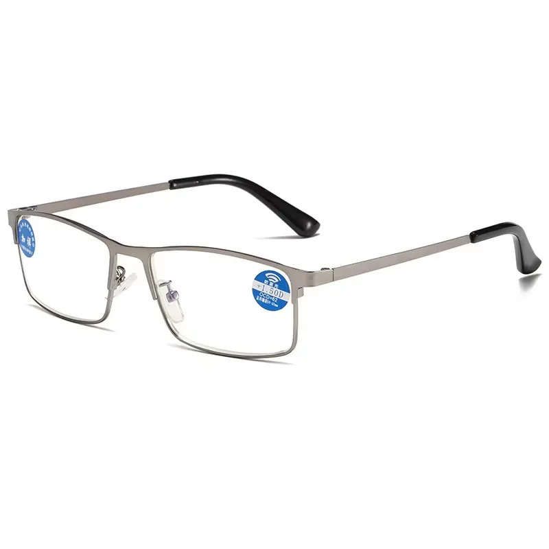 Shata Stainless Steel Frame Anti Blue Light Presbyopic Glasses For Business, Middle-aged And Elderly High-end Men And Women