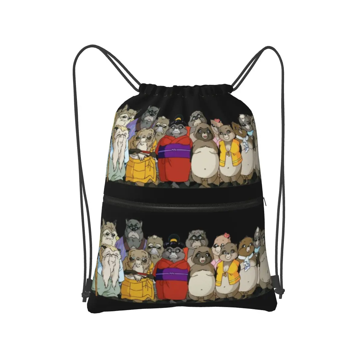 

Рюкзаки Tenuki Tanuki, многофункциональные портативные карманные спортивные сумки на шнурке, сумки для книг для школы путешествий