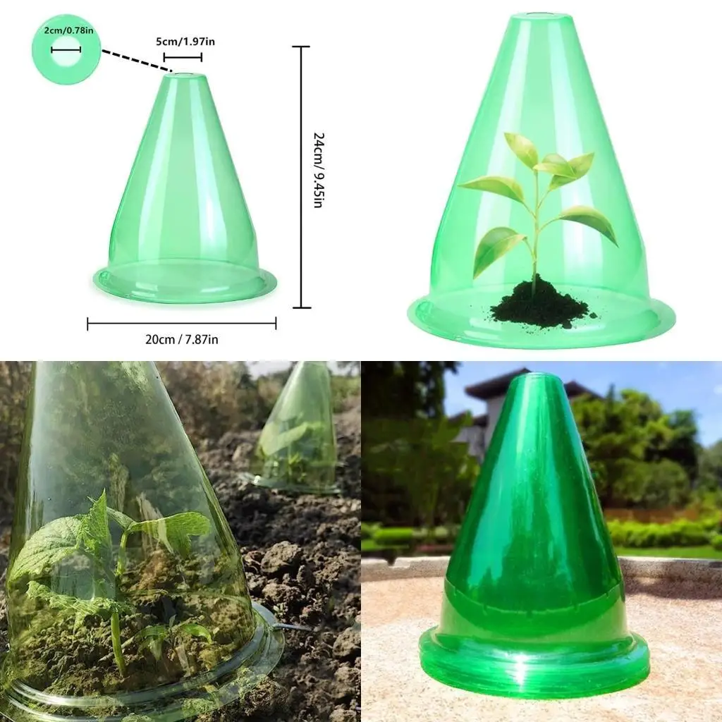 

12PCS Plant Hat for Salad Plant Clear Plant Protectors Against Bird Damage Plant Cover SnailProof Animal Eating C5AD