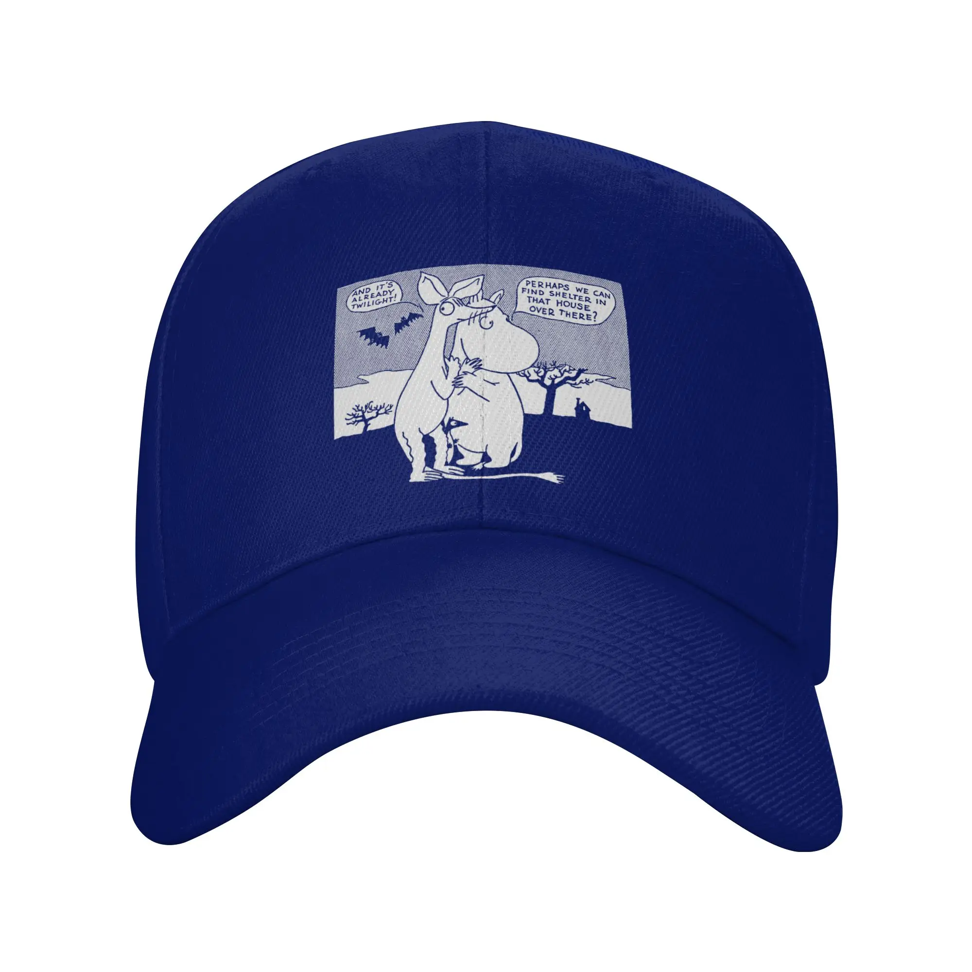 Adult Moomings Moomintroll & Sniff Spooky Comic Strip Hats Retro Baseball Cap Snapback Caps Dad Hat Sun Hat Golf Hats Summer