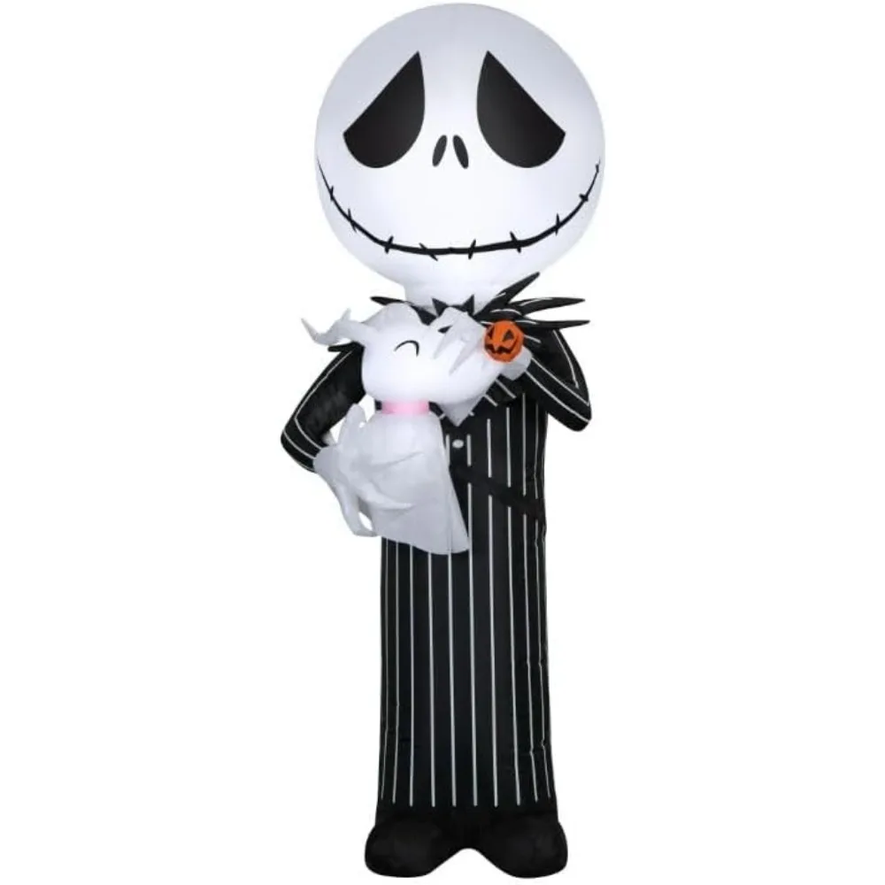 Nightmare Before Christmas Inflatable Halloween Town Scene Jack Sally Zero Oogie Boogie 8 ft Tall