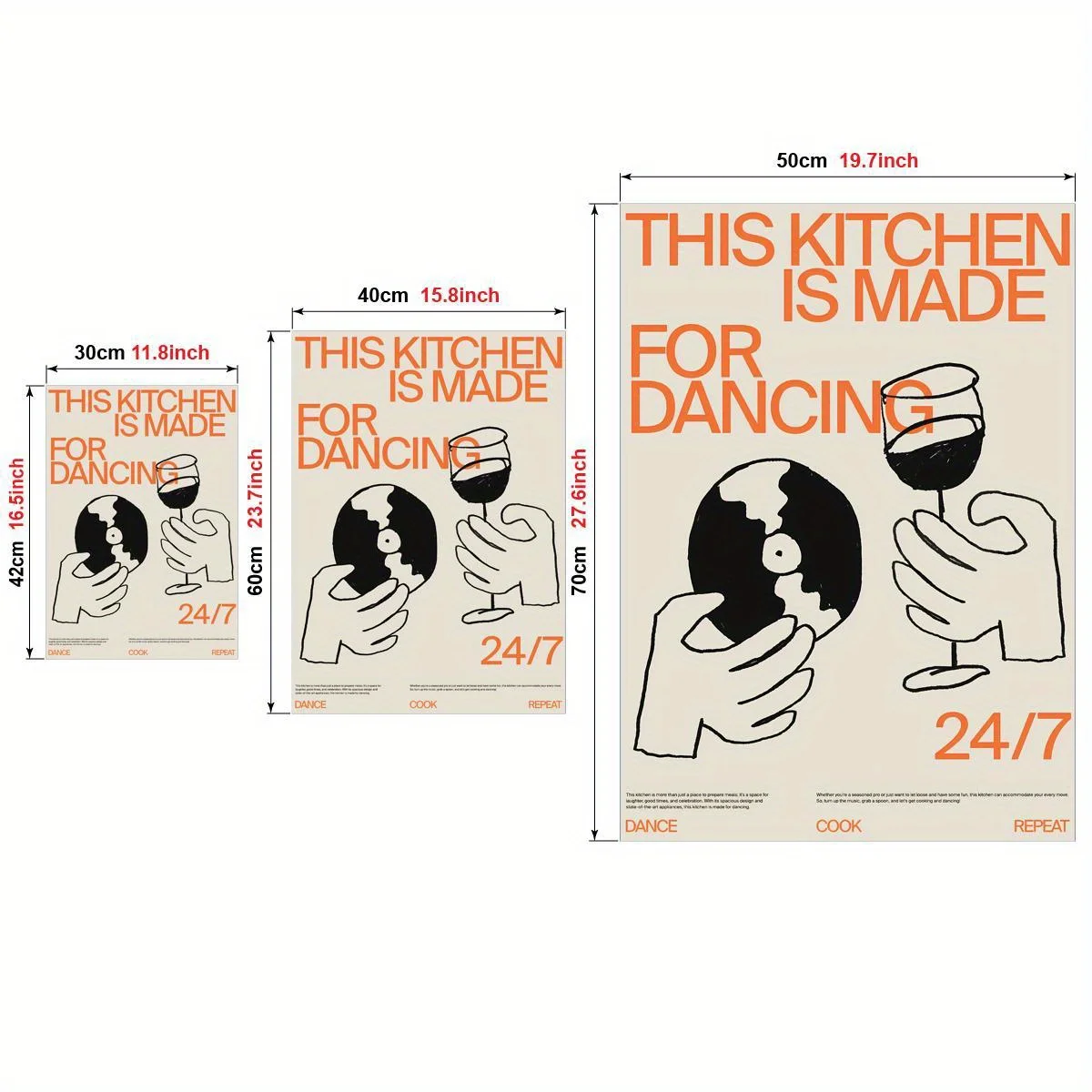 Canvas Poster This Kitchen for Dancing Wall Art Wall Painting Bedroom Office Living Room Cafe Bar Wall Home and Dorm Decoration
