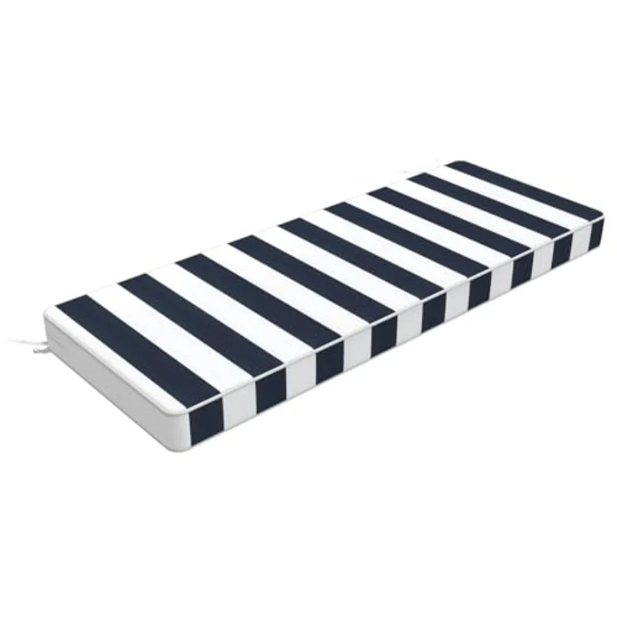 

Bench Cushion with Ties 48x18 Inch Water-Repellent Patio Furniture Cushion 3 Thick Foam Pad for Outdoor Indoor Window Seat Porc