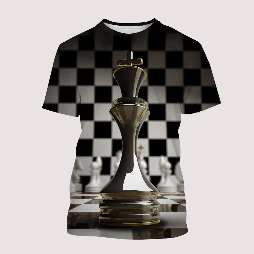 New Chess Board 3D Print T Shirt Child Fashion Oversized T-Shirts Kids Boy Girl Short Sleeve Tops Tees Tshirt Children Clothing