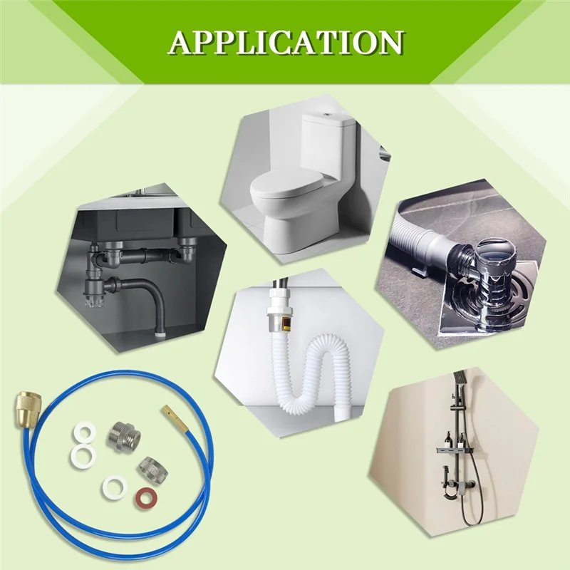 A69ehigh Pressure Water Pipe Cleaning Device Powerful High Pressure Pipe Cleaner For M22 M24 And 1/2 Inch Pipes,3 Metre