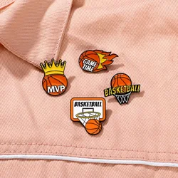 Muslimate 2024 New Creative Crown Basketball Badge Slam Dunk Metal Paint smalto spille borsa accessori per abbigliamento spilla