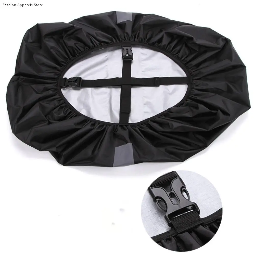 

Double Buckle Reflective Rain Cover Adjustable Oxford Cloth Outdoor Bag Cover Elastic Waterproof Backpack Cover Travel
