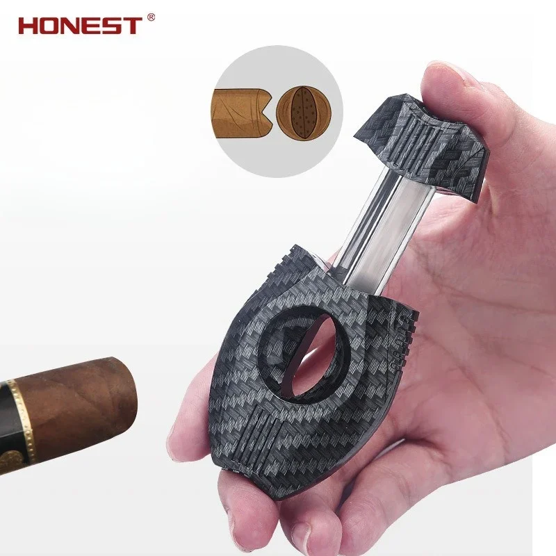 HONEST Portable Cigar Scissors Cigarette Cutter Double-edged Steel Cuban Cigar Cutter Tool To Give Boyfriend Gift