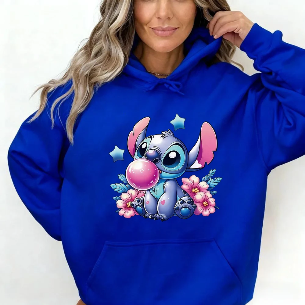 Disney Stitch Fashion Hoodie Disney Element Pattern Printing Casual Daily Comfortable Breathable Sweater