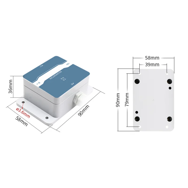 INDUSTRIAL DIGITAL OUTPUT TRIAXIAL INCLINOMETER SENSOR TILT SENSOR