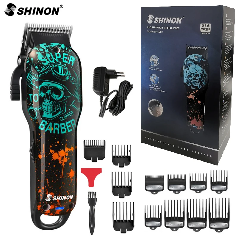حلاق الشعر المقص للرجال الكهربائية اللحية الشعر المتقلب المهنية تصفيف الشعر طقم قطع الشعر قابل للتعديل آلة حلاقة