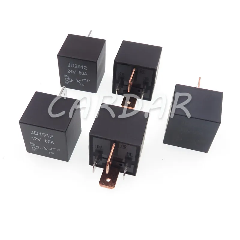 

DC 12V-60V Automotive Truck Relay Copper Feet Long Life 80A 4 Pin Vehicle Car Relay