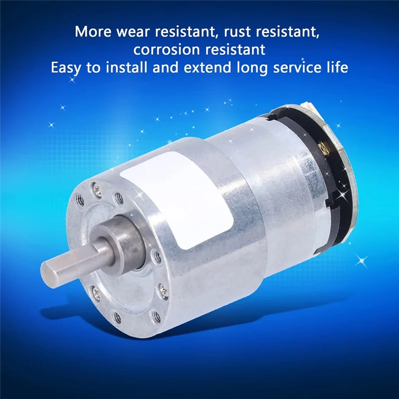 A74E-DC 12V Speed Reduction Gear Motor With Encoder, Electric Micro Geared Motor Supporting Forward Reverse Movement
